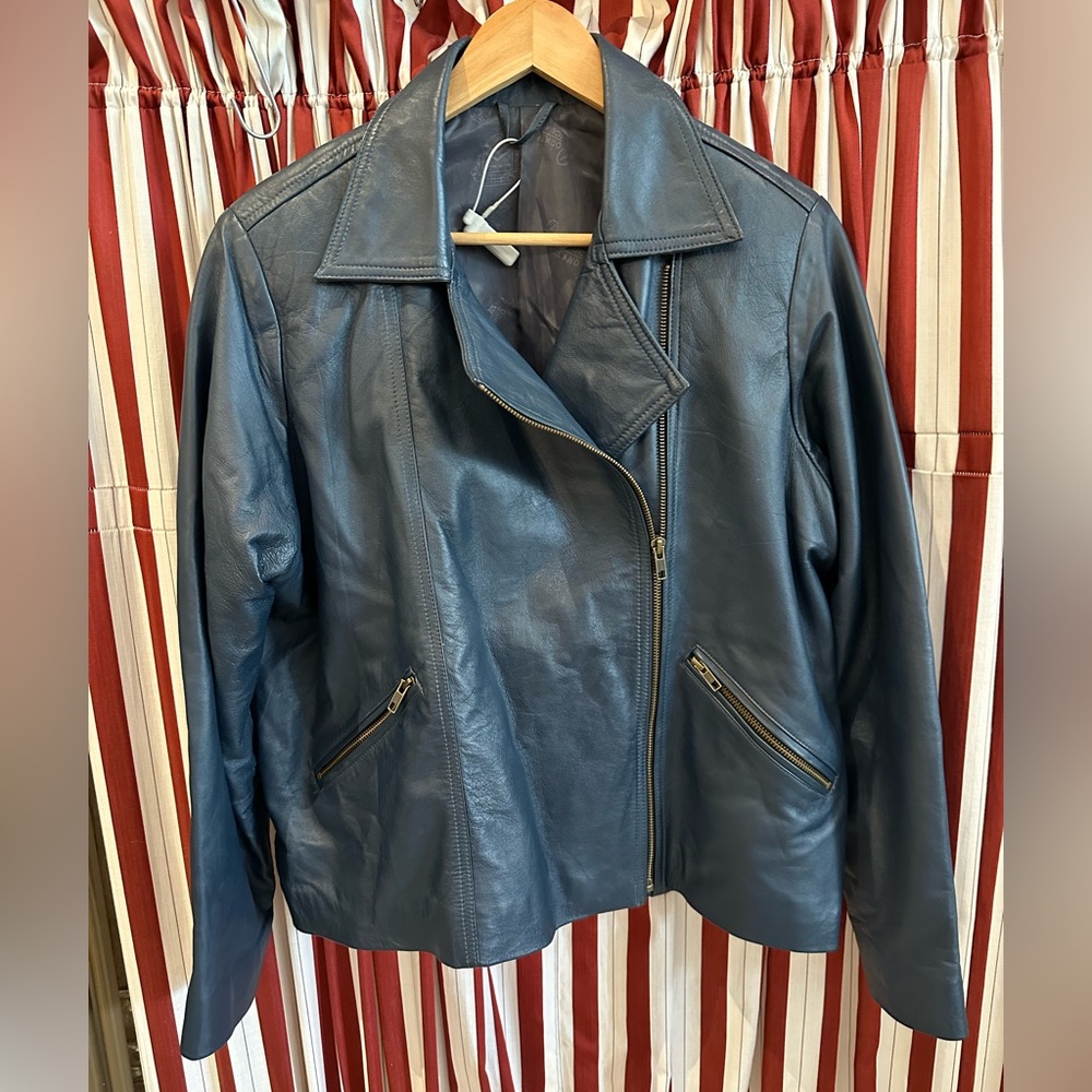Dormeuil 💯% leather zip up jacket - Picture 1 of 7